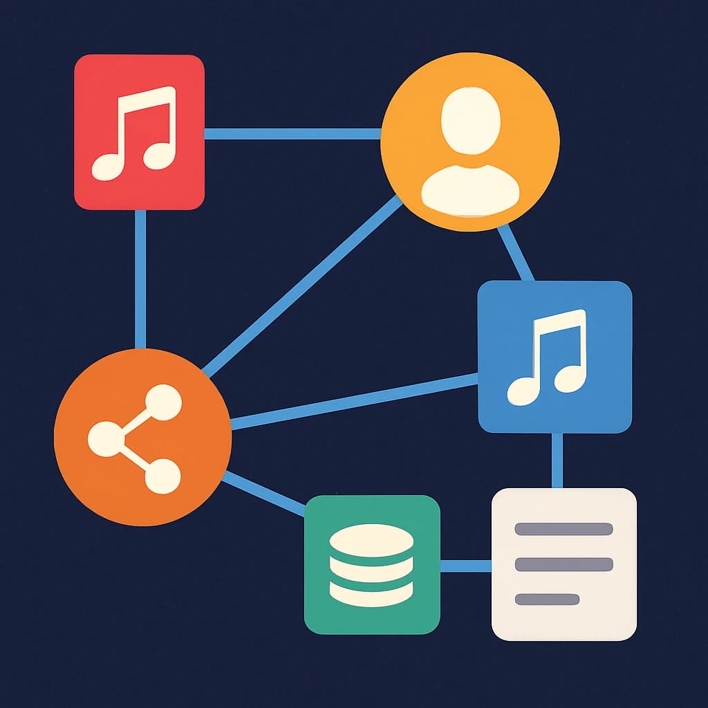 Criando um Modelo de Dados de Direitos Musicais: Identificadores, Entidades e Padrões de Relacionamento para Desenvolvedores